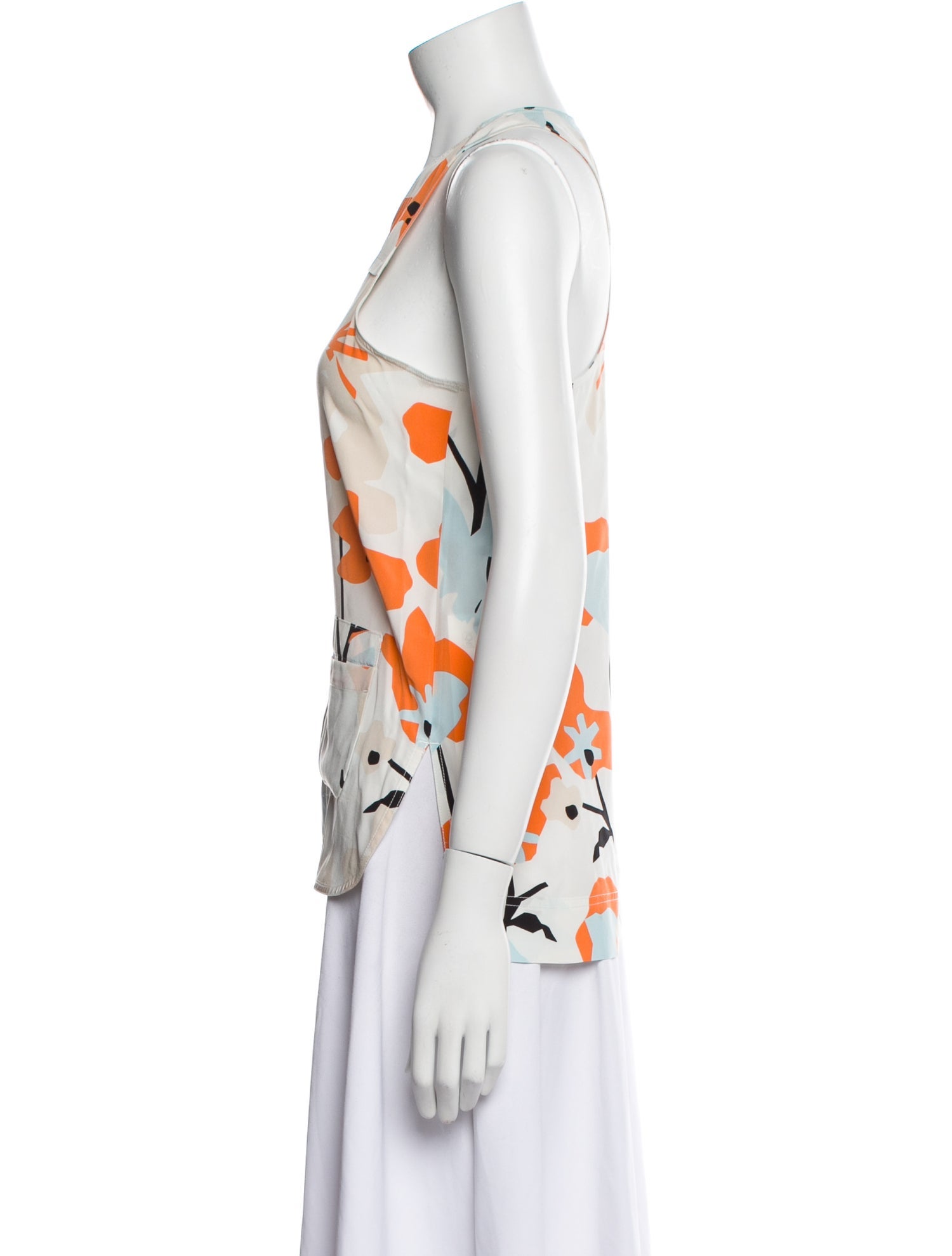 Diane von Furstenberg Silk Floral Print Top